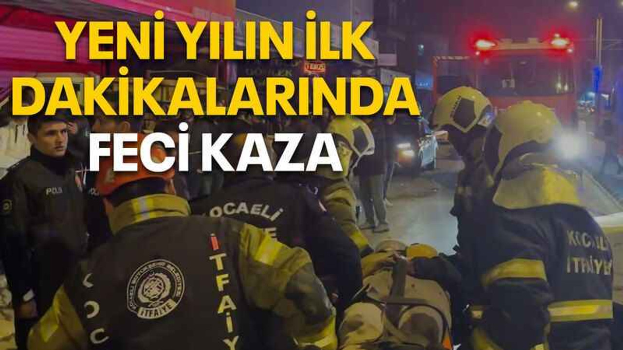 Yeni yılın ilk dakikalarında feci kaza